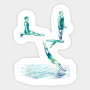 Diving Lesson In Water Sticker